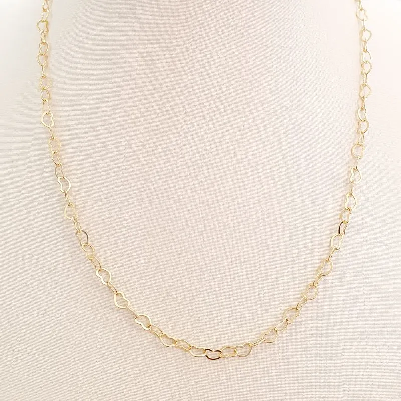 Colar Elos de Coração 40cm