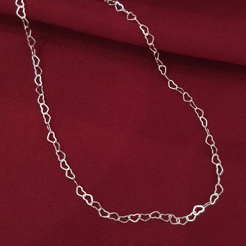 Colar Elos de Coração 40cm