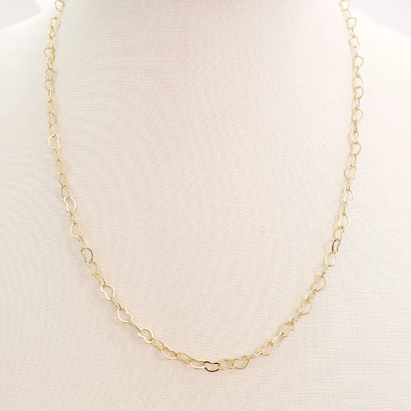 Colar Elos de Coração 45cm