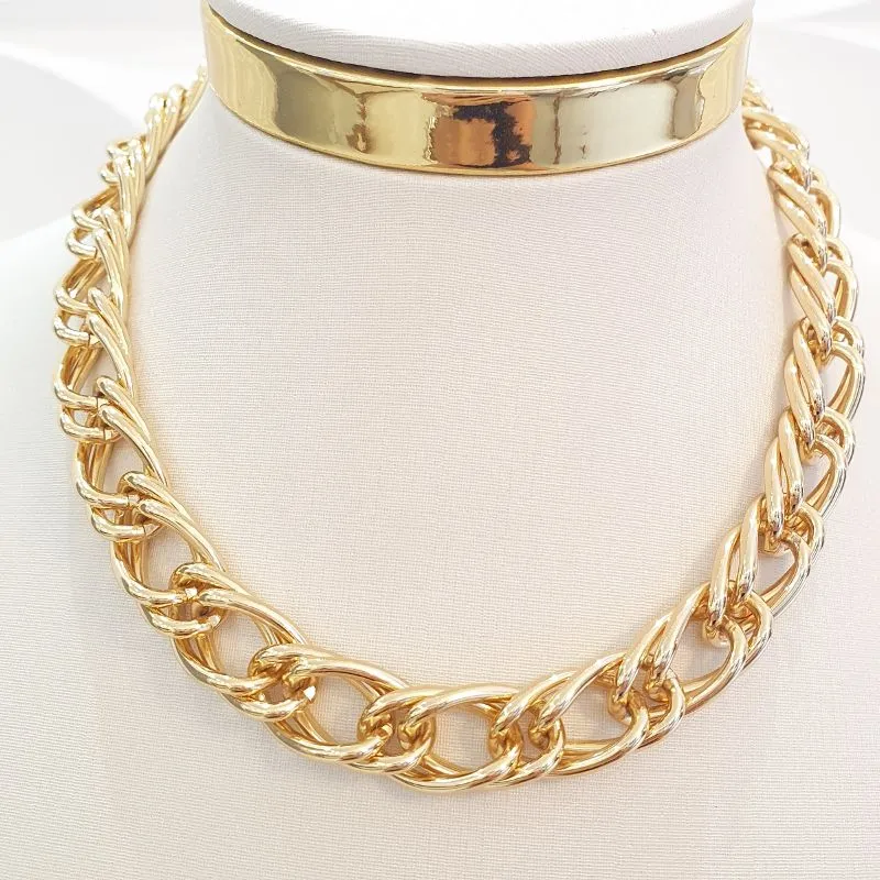 Colar Elos Grossos 30cm (+10)