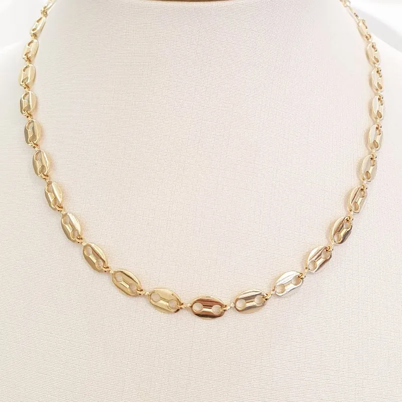 Colar Elos Gucci Achatado 32cm (+10)