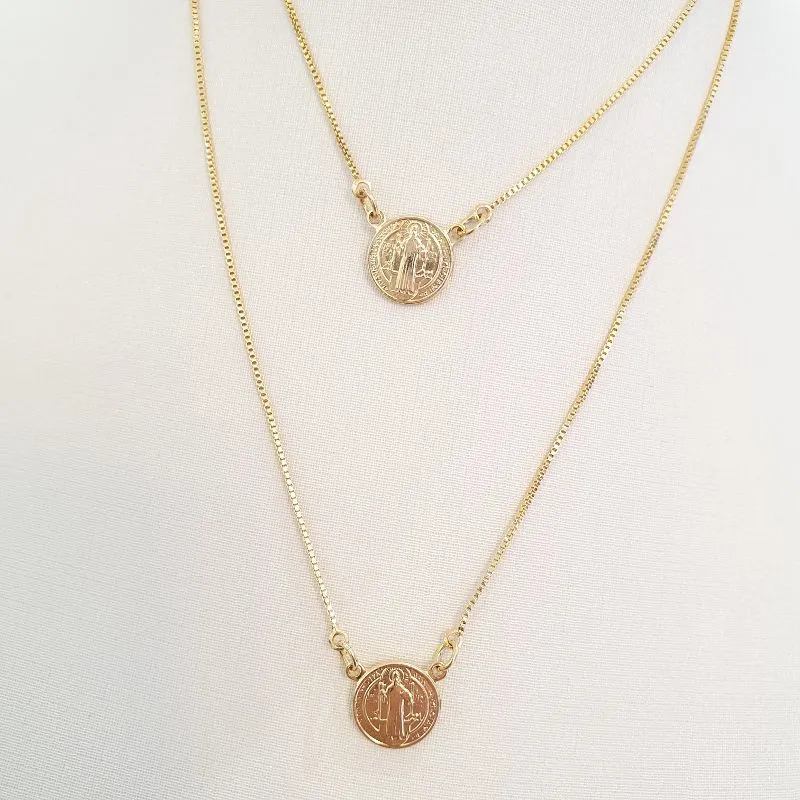 Colar Escapulário Medalha São Bento
