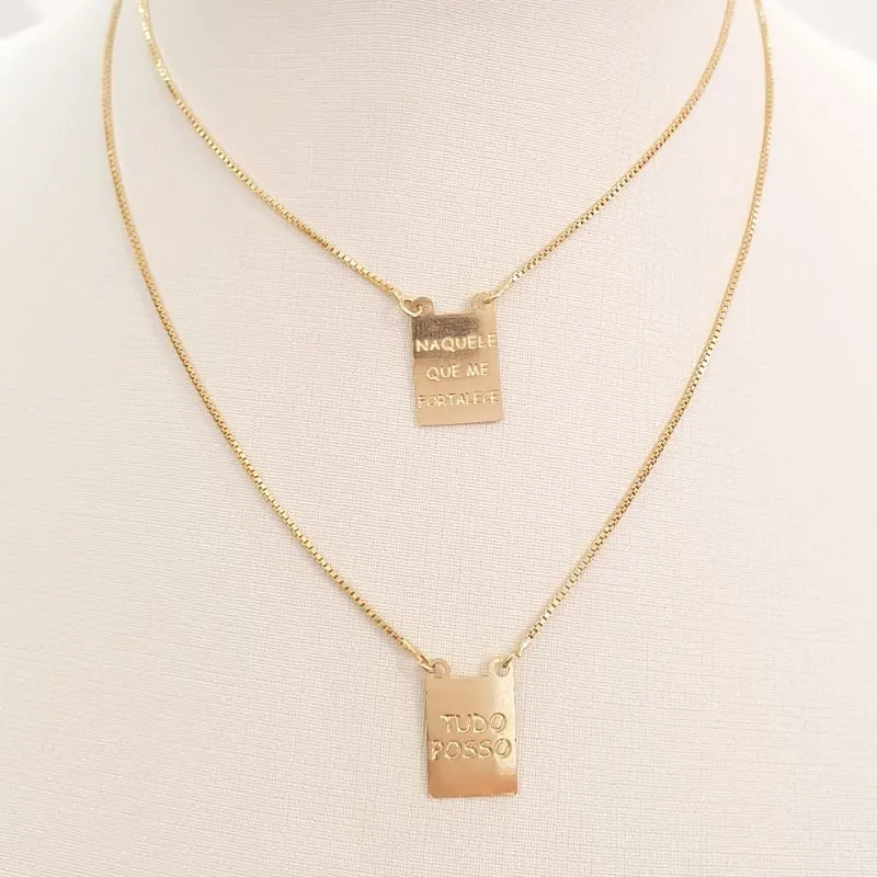 Colar Escapulário Tudo Posso Naquele Que Me Fortalece