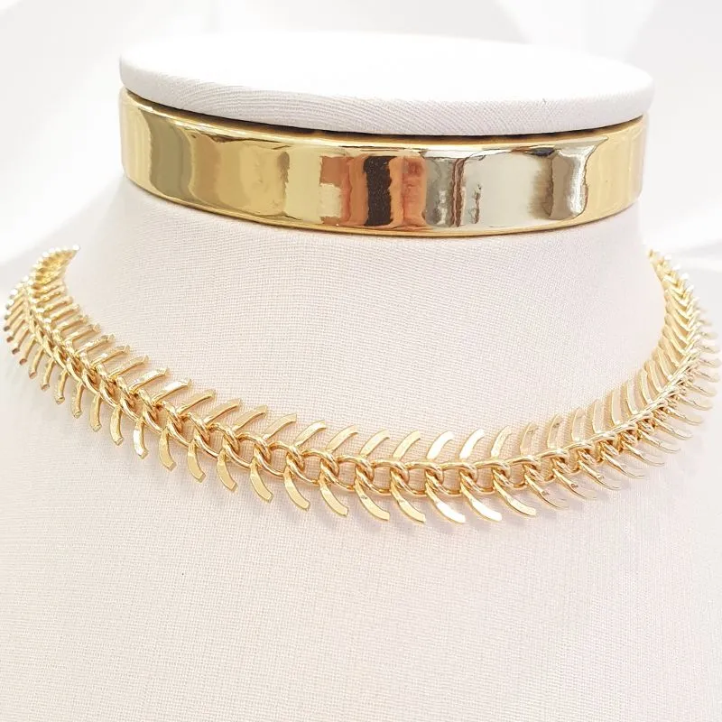 Colar Espinha de Peixe (choker)