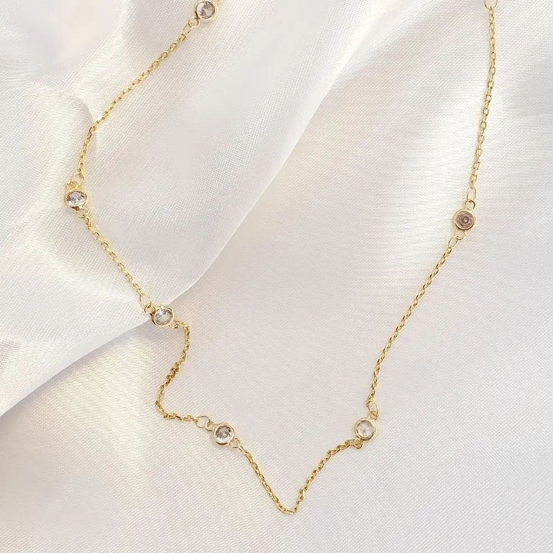 Colar Longo Pedras Tiffany 80cm