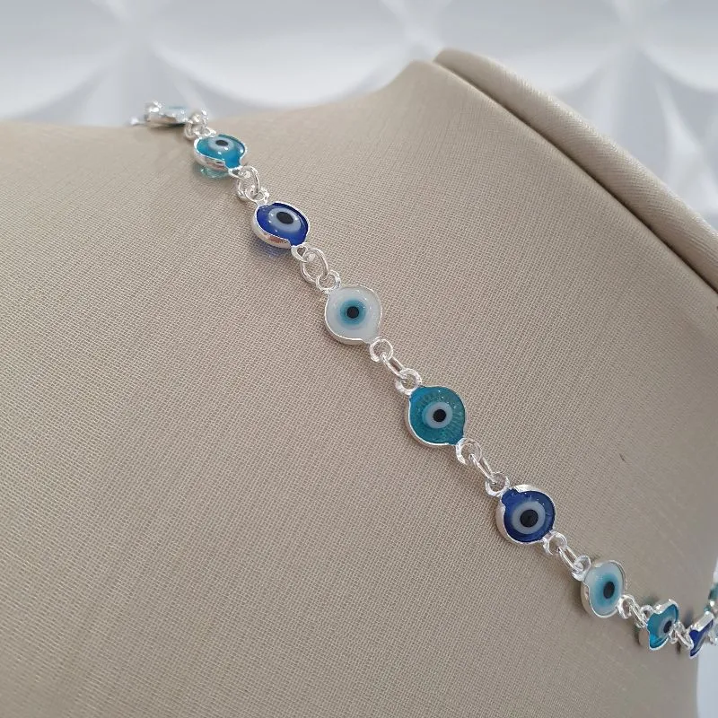 Colar Olho Grego 2 Azuis