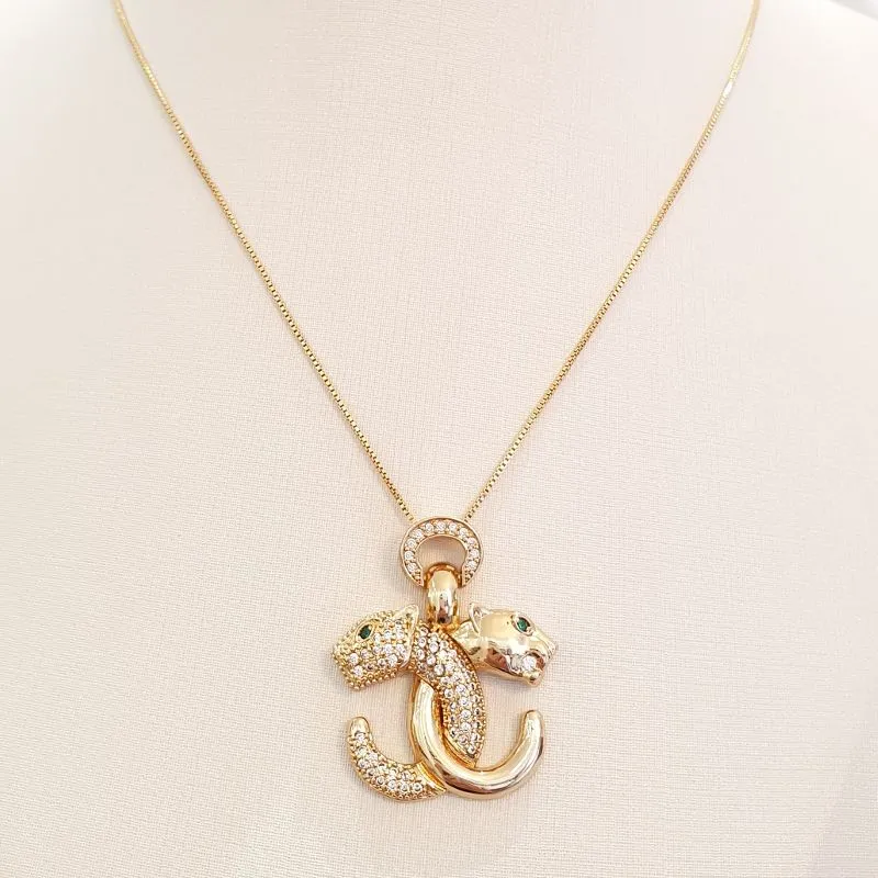 Colar Panteras em X 45cm (+5)