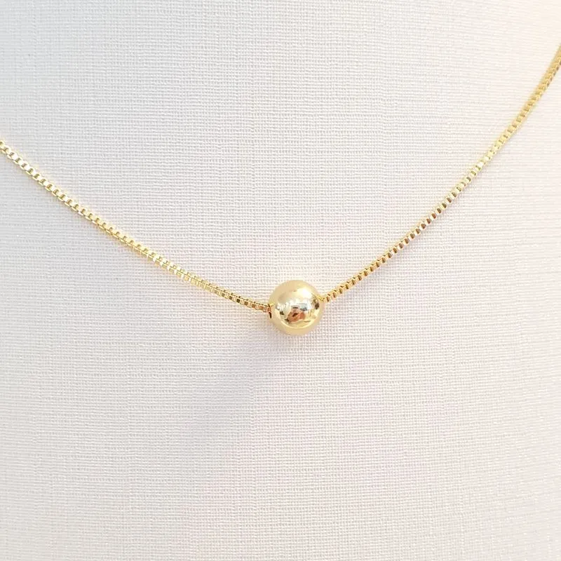 Colar Pingente Esfera 5mm