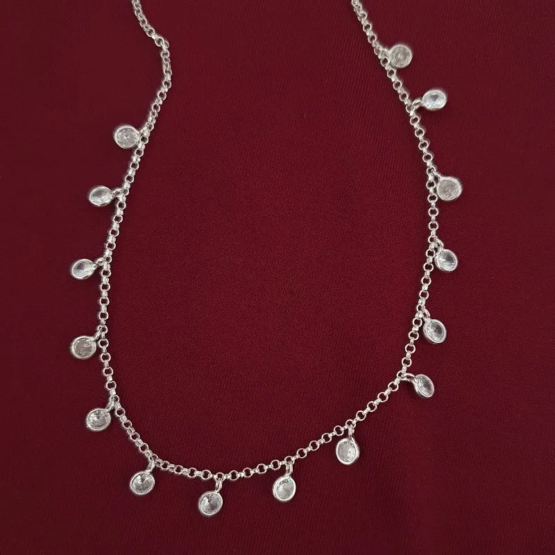 Colar Pontos de Luz Zircônias Cristal