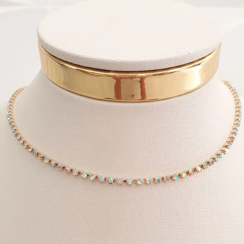 Colar Riviera Holográfica (choker)