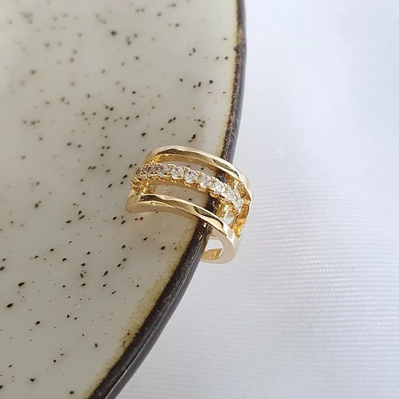 Piercing Fake 3 Fios 1 Cravejado