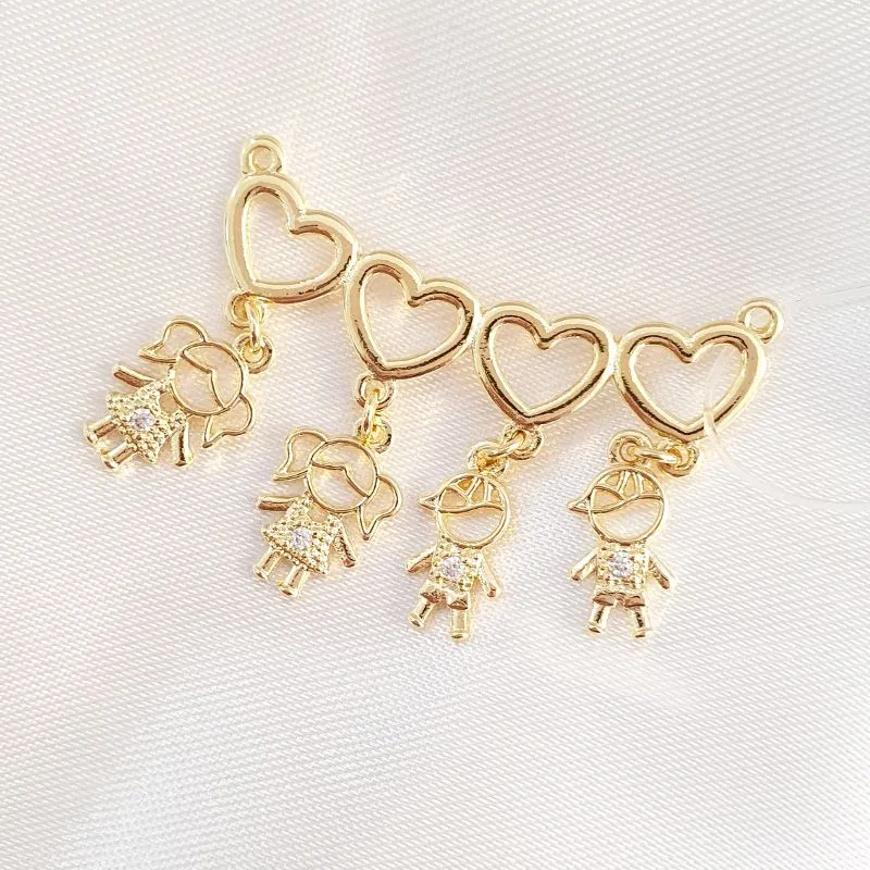 Pingente Canga Coração 4 Filhos