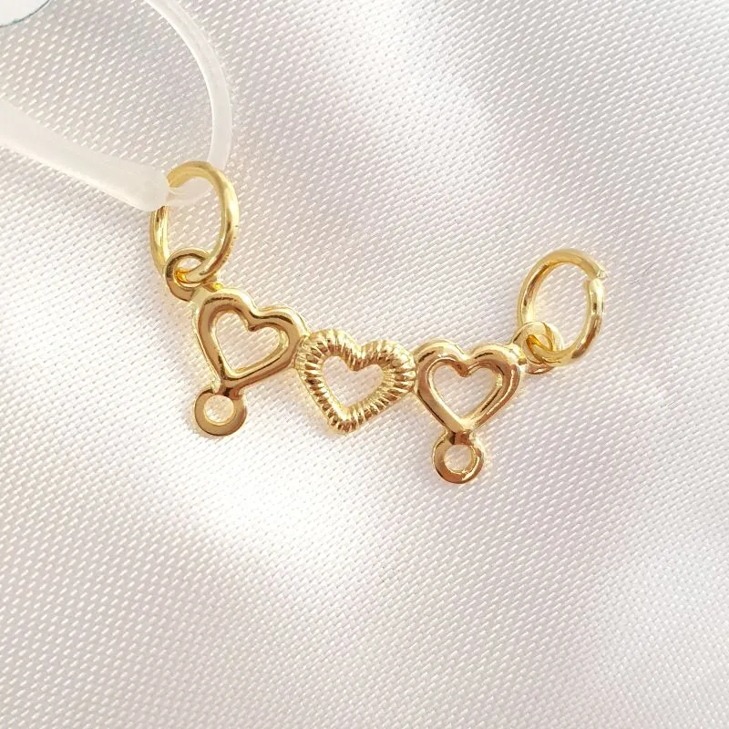 Pingente Canga Coração Vazado (2 Filhos)