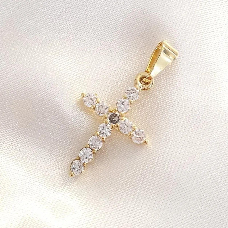 Pingente Cruz Cravejada