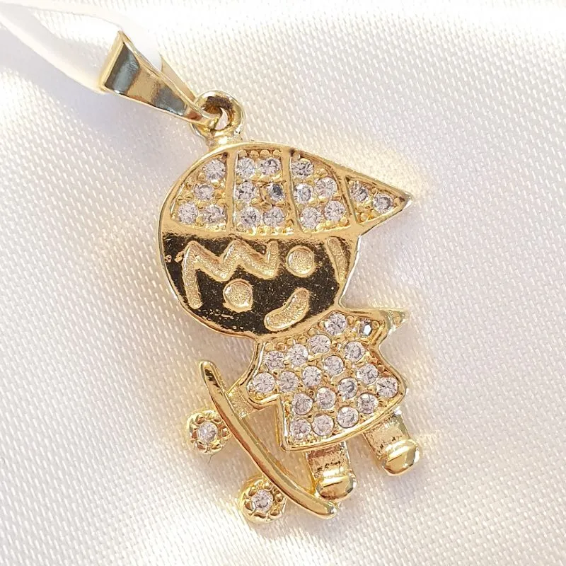 Pingente Menino com Skate