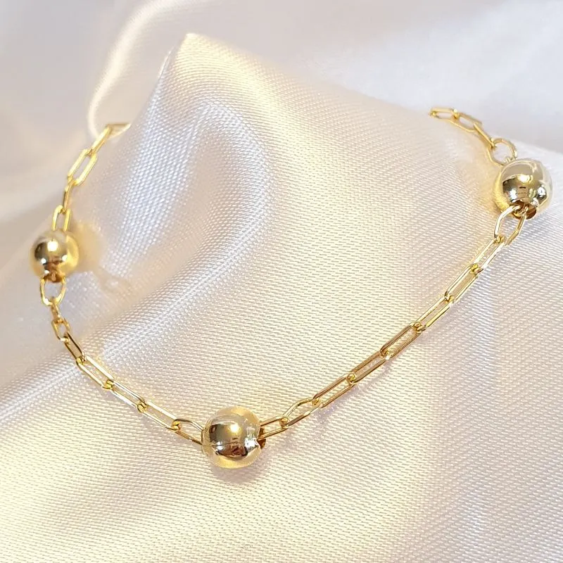 Pulseira Bolas Corrente
