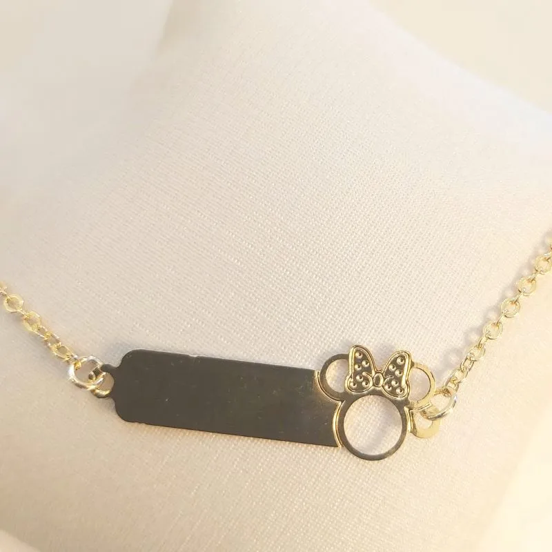Pulseira Infantil Placa Minnie