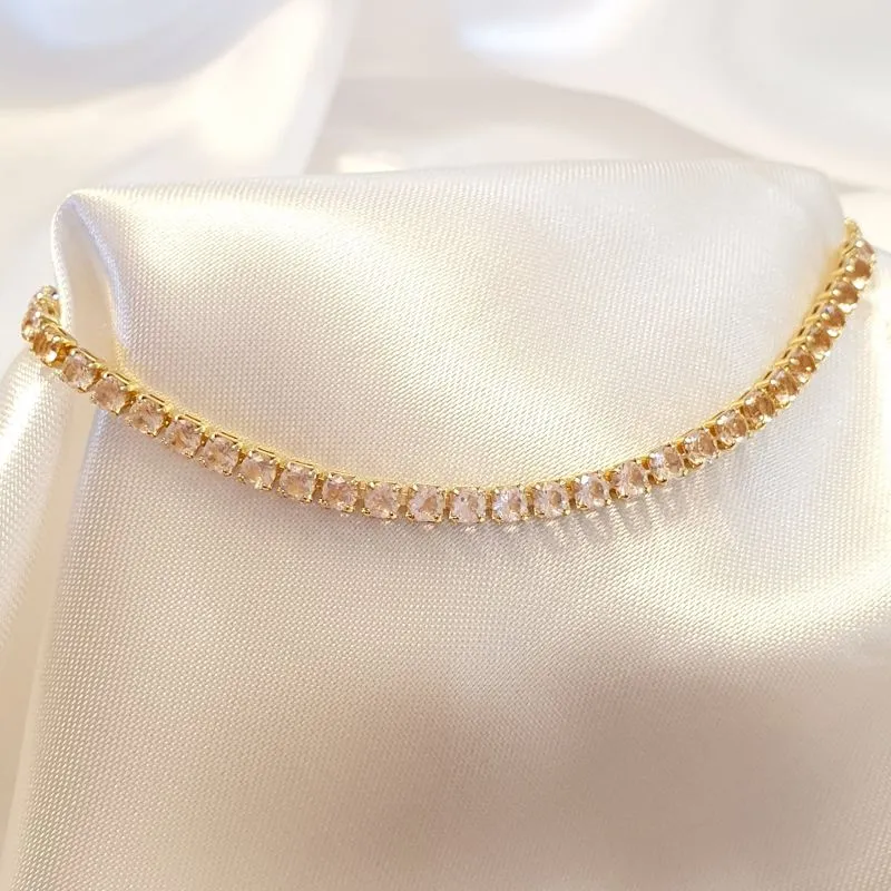 Pulseira Riviera Rosa (Fecho Gravata)