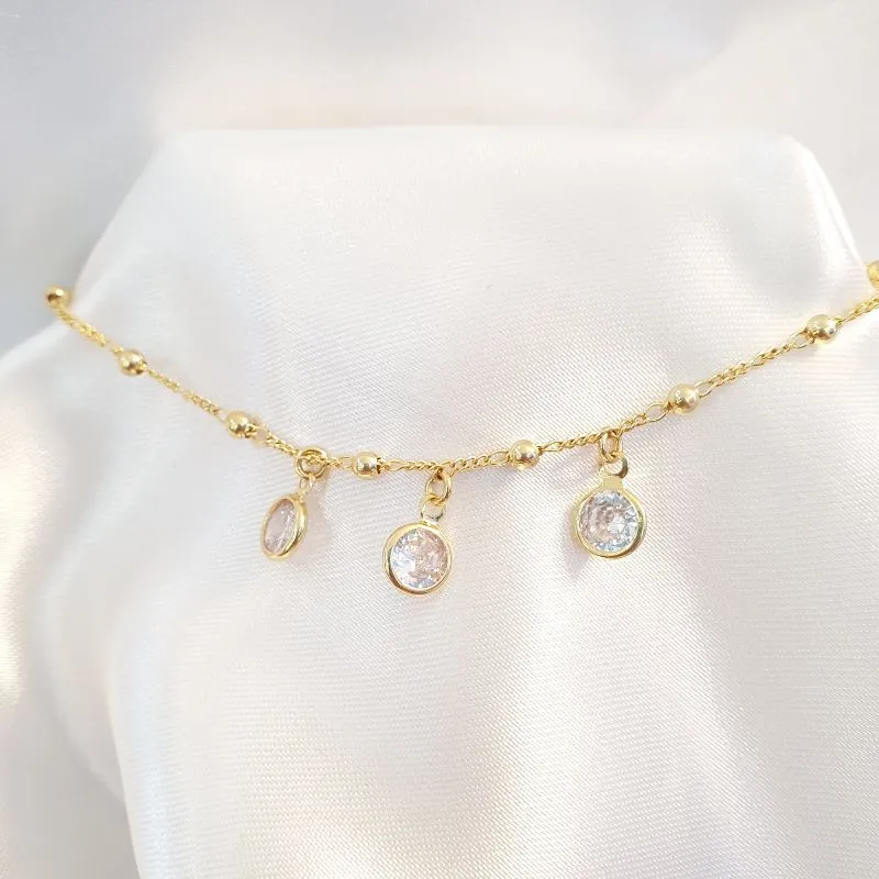 Tornozeleira Bolinhas e Zircônias