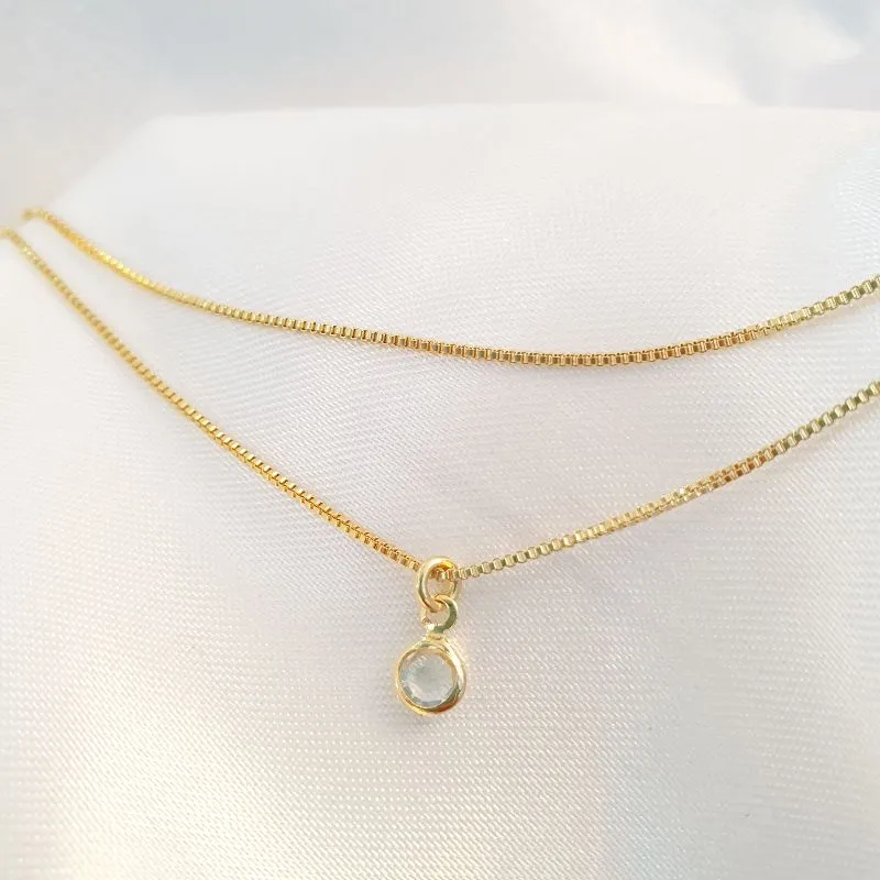 Tornozeleira Veneziana Dupla e Zircônia