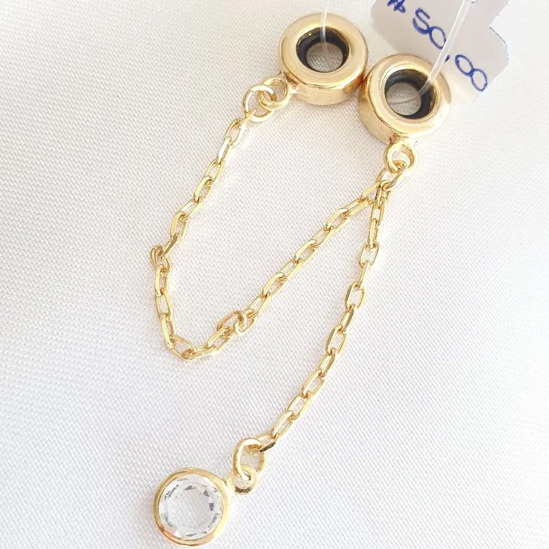 Trava Berloque Corrente Pingente Cristal