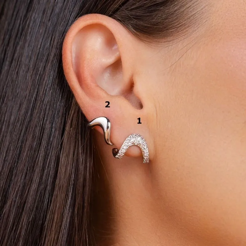 Brinco Onda Gancho Liso