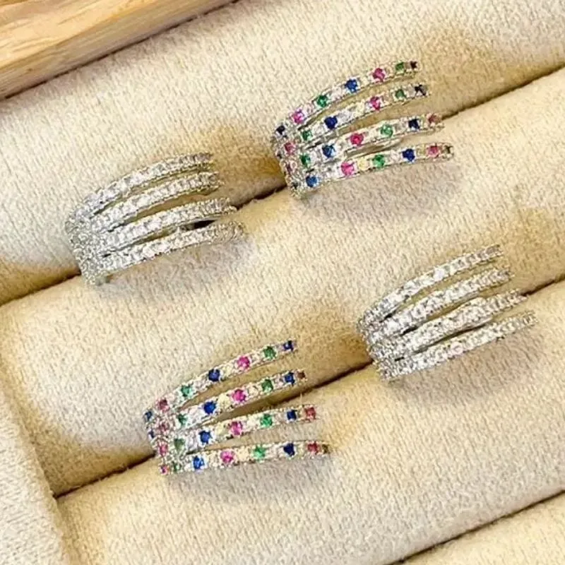 Piercing Fake 4 Linhas Cravejadas **(VEIO ERRADO OURO - ERA RÓDIO)