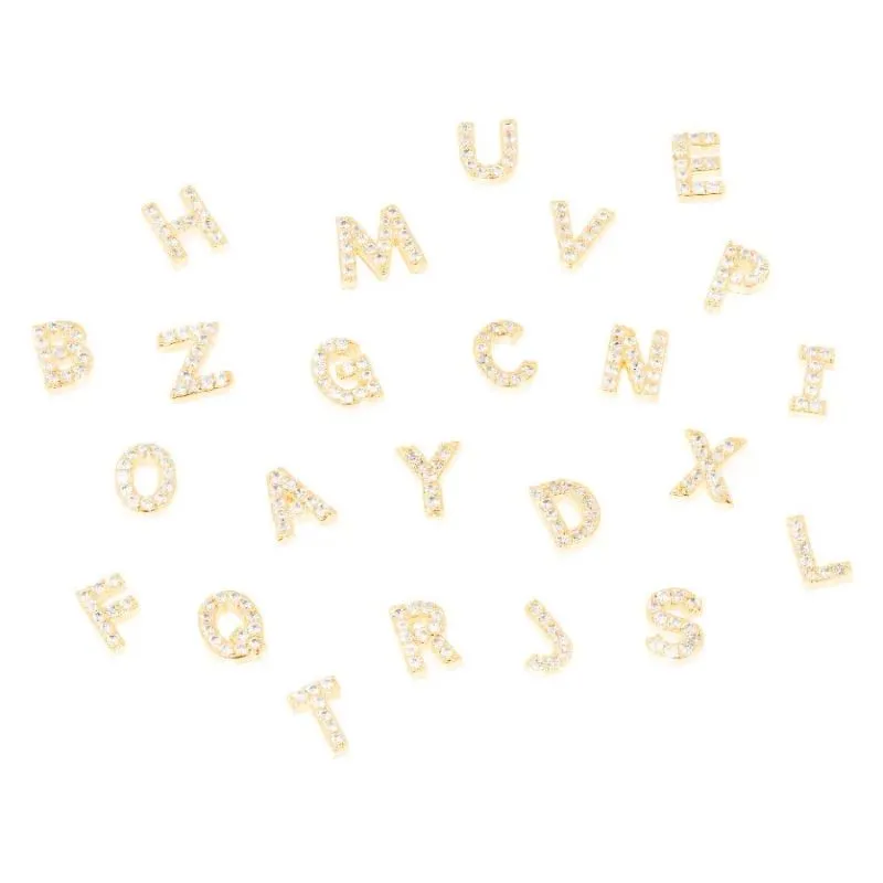 Pingente Letra Cravejada Colar Cápsula