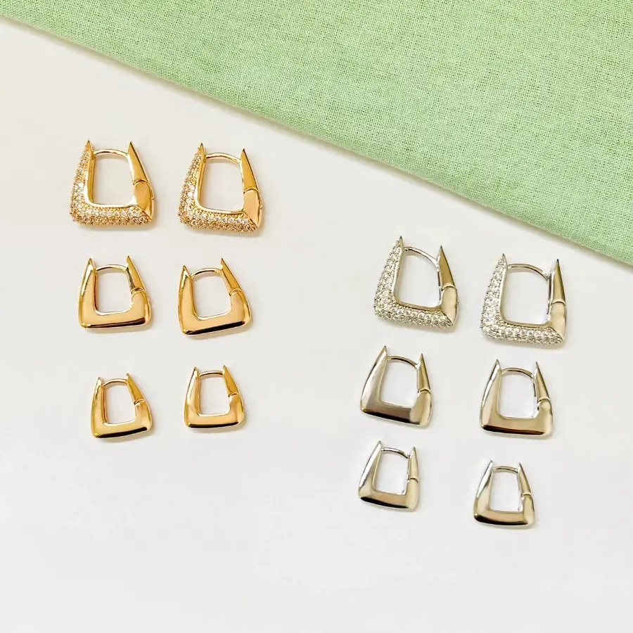 Brinco Argola Quadrada P Lisa