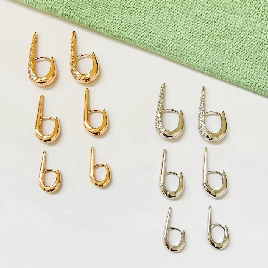 Brinco Argola Gota Pontuda P Lisa