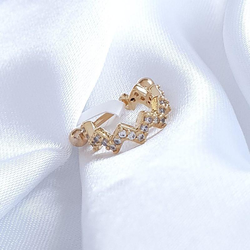 Piercing Conch Zig Zag Cravejado