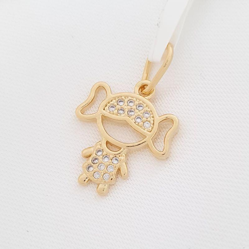 Pingente Menina Cravejada (Vazado)